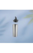 Gümüş 450 ml French Press özellikli lazer logo baskılı kurumsal promosyon termos